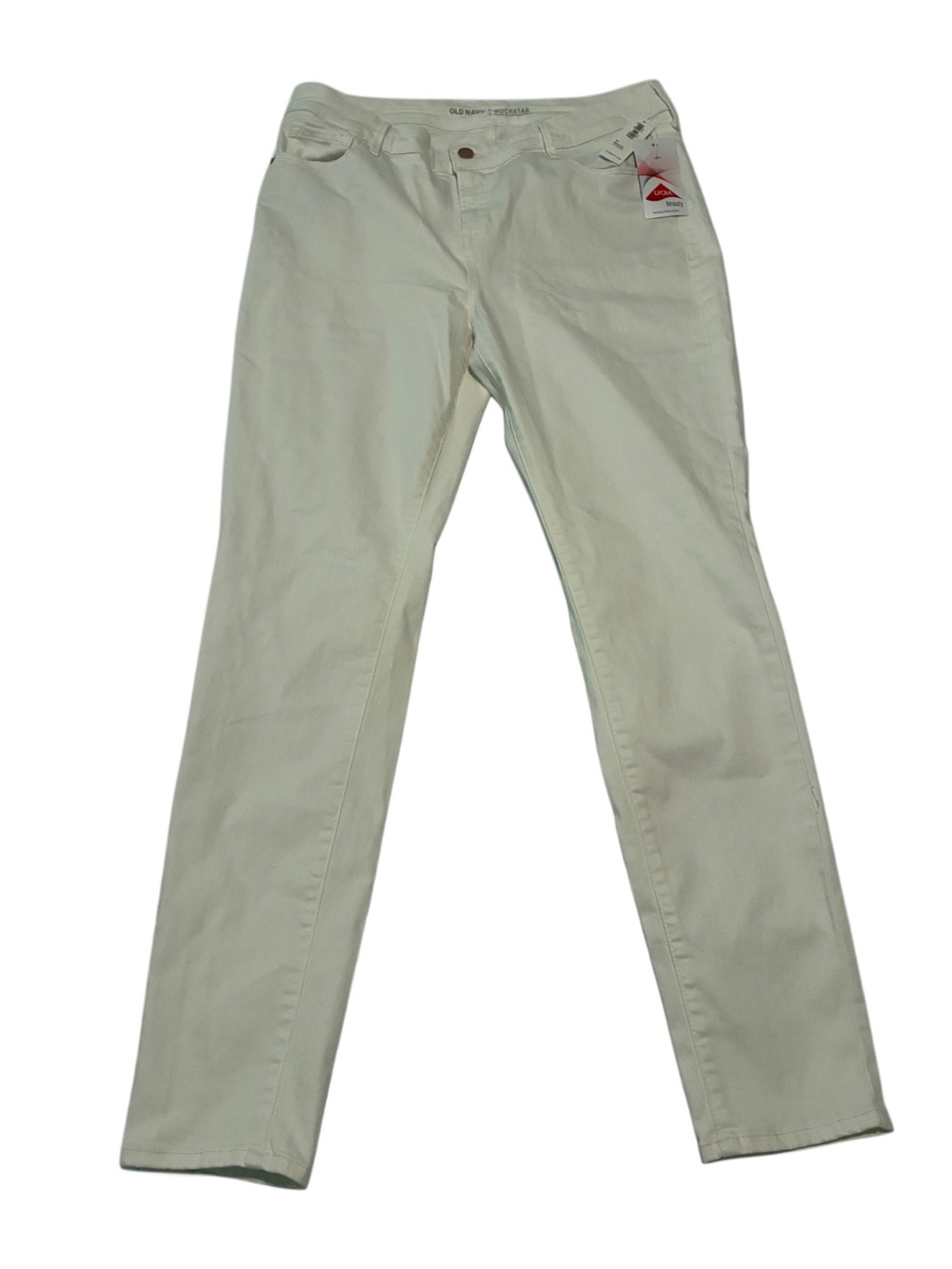 Old Navy Rockstar Women's White Skinny Jeans Size 14 NWT